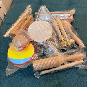 Toddler wooden instrument set